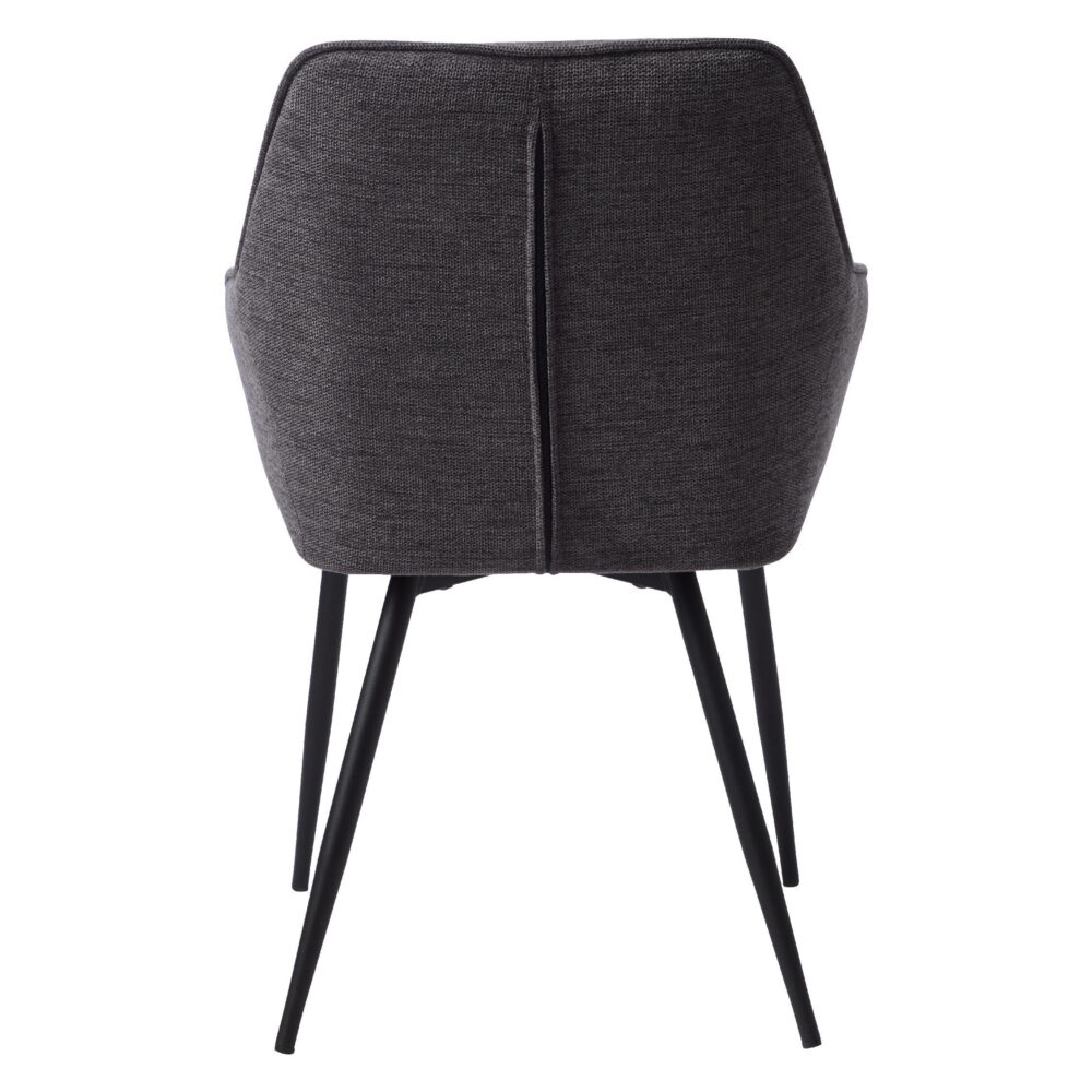 donkergrijze eetkamerstoelen Zane met armleuningen afbeelding 5