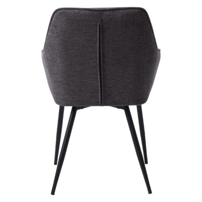 donkergrijze eetkamerstoelen Zane met armleuningen afbeelding 5