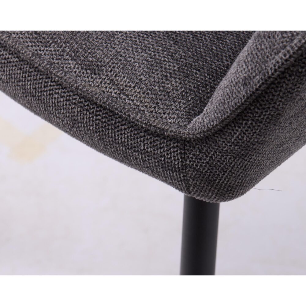 donkergrijze eetkamerstoelen Zane met armleuningen afbeelding 6