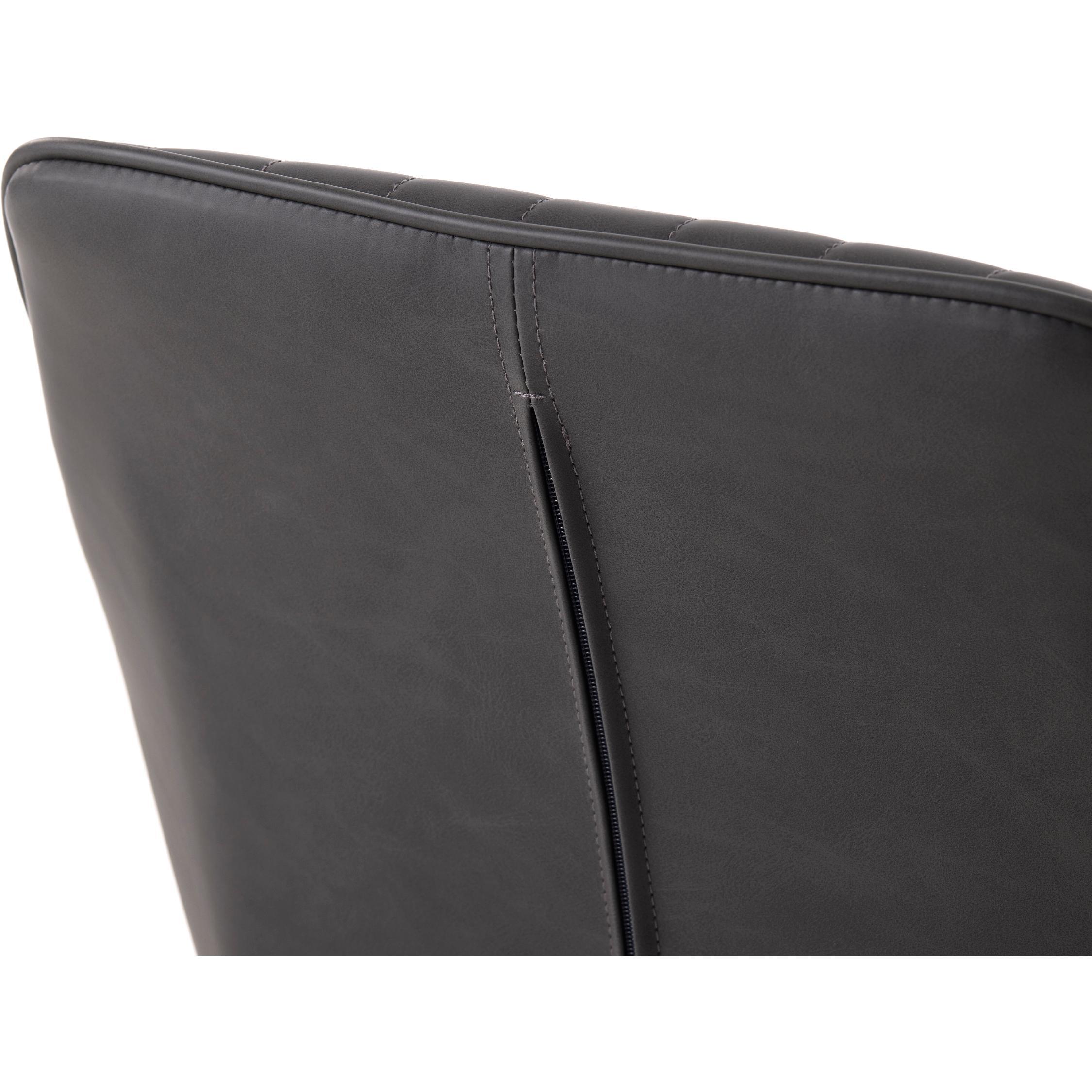 donkergrijze eetkamerstoelen Zane met armleuning afbeelding 10