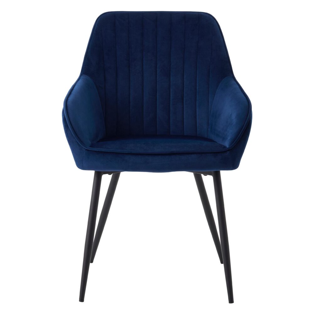 velvet eetkamerstoelen blauw Zane afbeelding 2