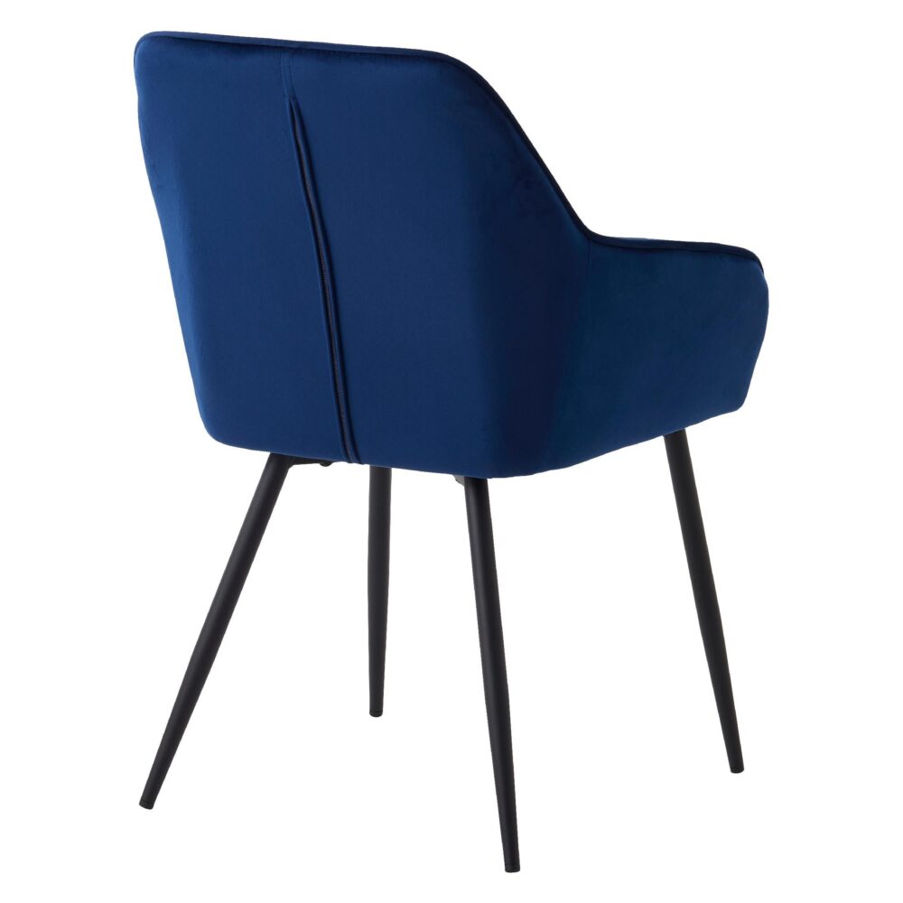 velvet eetkamerstoelen blauw Zane afbeelding 5