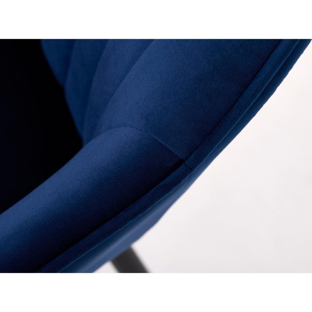 velvet eetkamerstoelen blauw Zane afbeelding 7