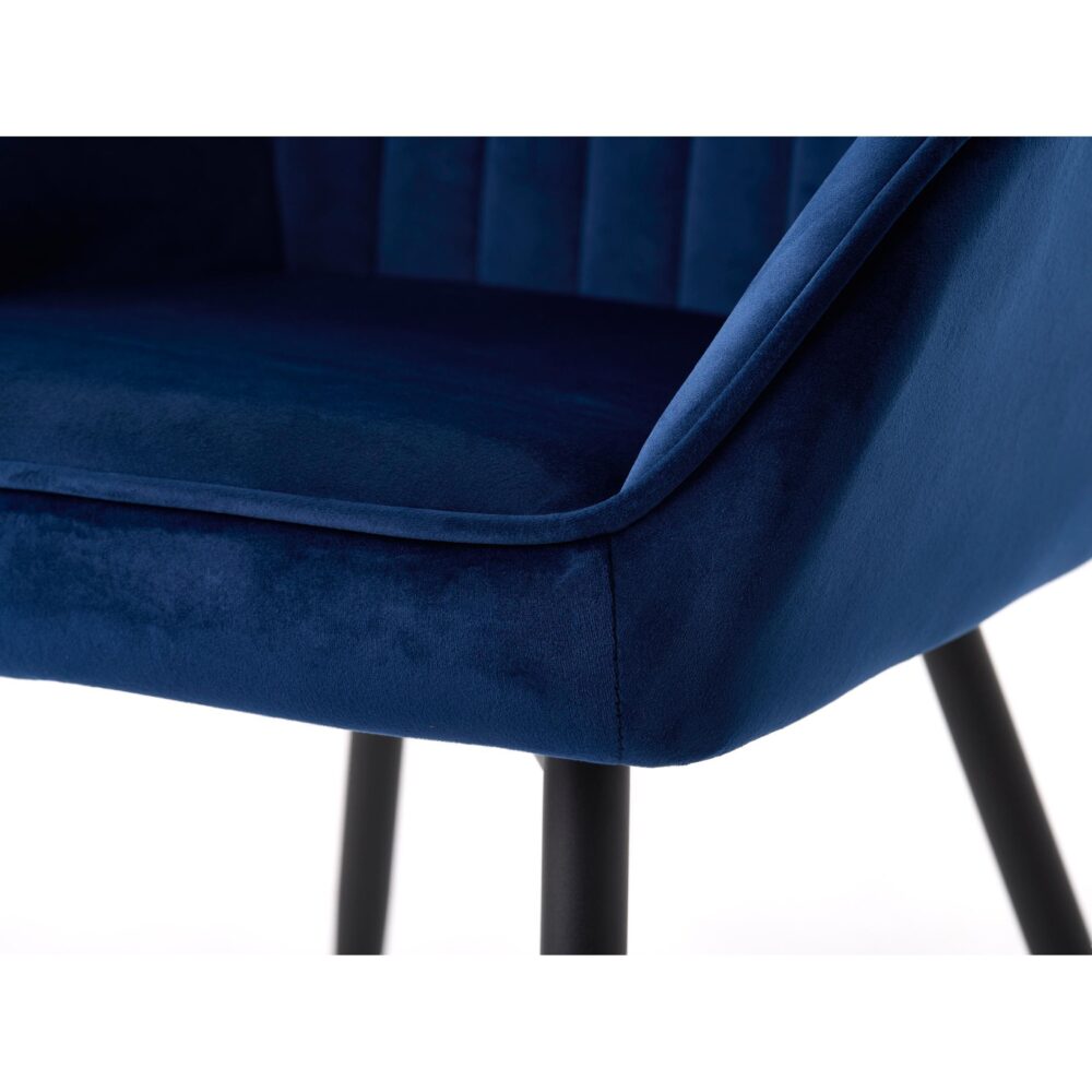 velvet eetkamerstoelen blauw Zane afbeelding 8