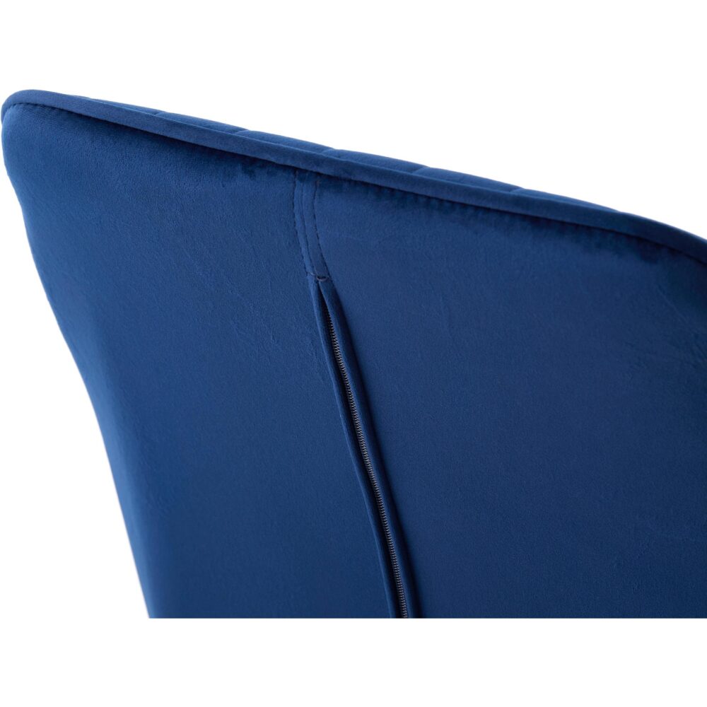 velvet eetkamerstoelen blauw Zane afbeelding 10
