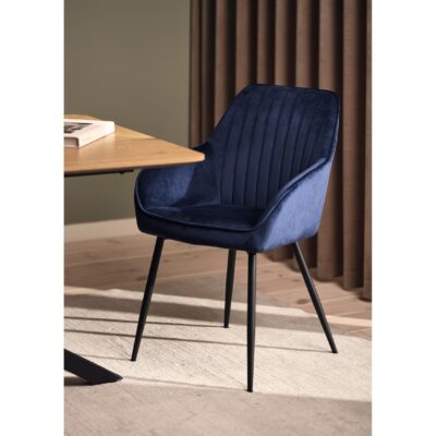 velvet eetkamerstoelen blauw Zane afbeelding 11