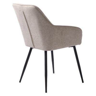 zandkleurige eetkamerstoelen met armleuning Zane afbeelding 4