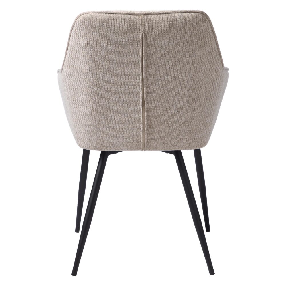 zandkleurige eetkamerstoelen met armleuning Zane afbeelding 5