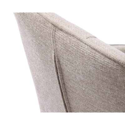 zandkleurige eetkamerstoelen met armleuning Zane afbeelding 7