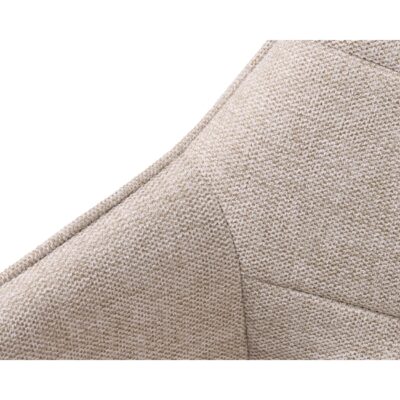 zandkleurige eetkamerstoelen met armleuning Zane afbeelding 8