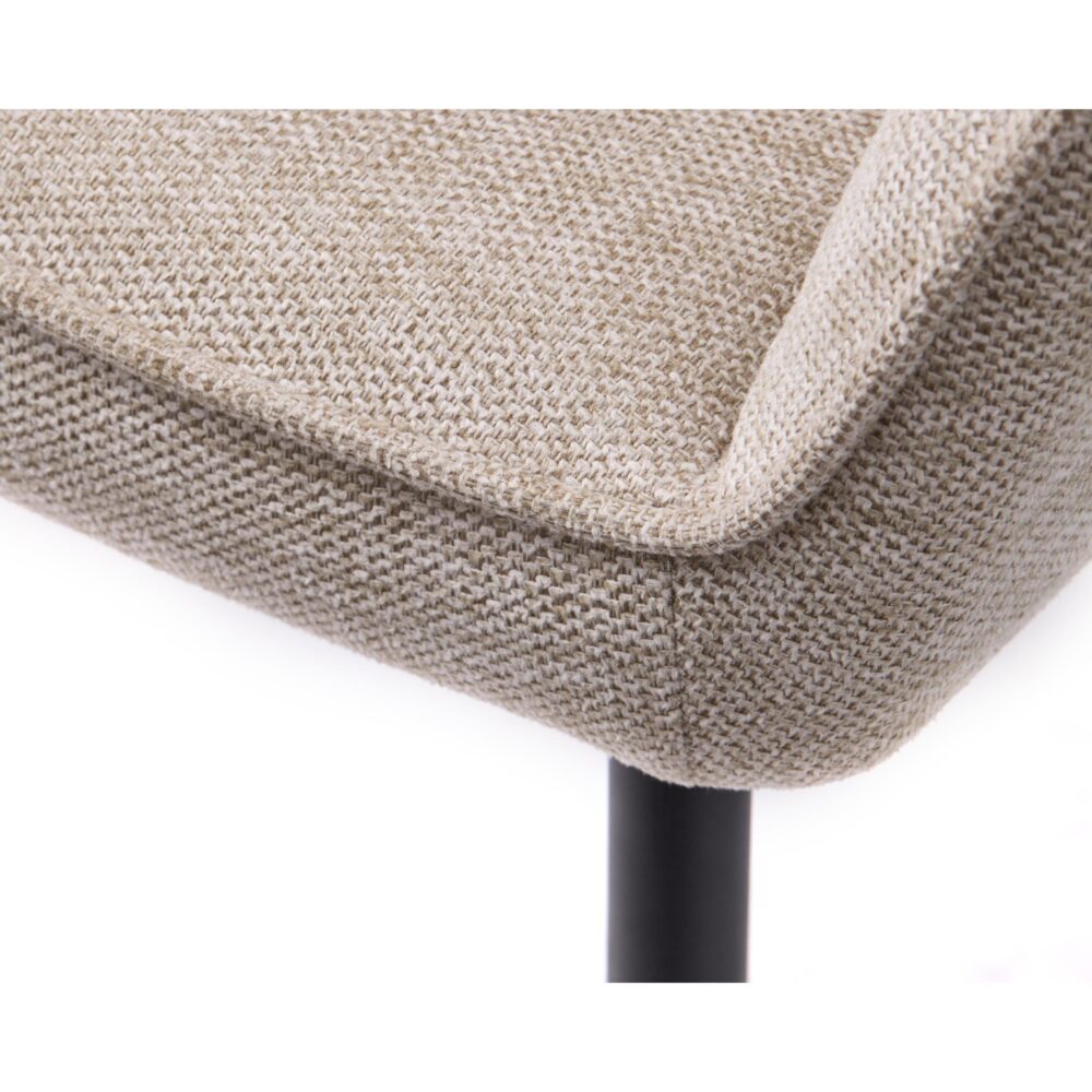 zandkleurige eetkamerstoelen met armleuning Zane afbeelding 9