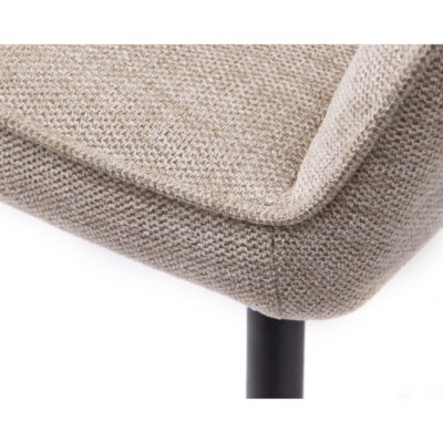 zandkleurige eetkamerstoelen met armleuning Zane afbeelding 9