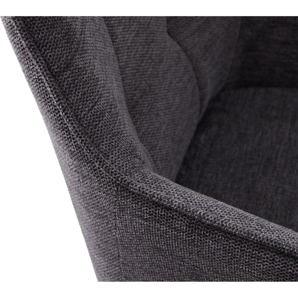 donkergrijze eetkamerstoelen Zane met armleuning afbeelding 10