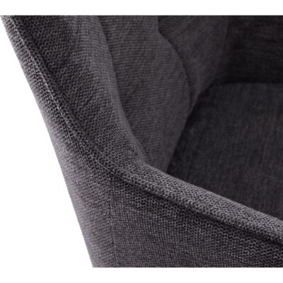 donkergrijze eetkamerstoelen Zane met armleuning afbeelding 10