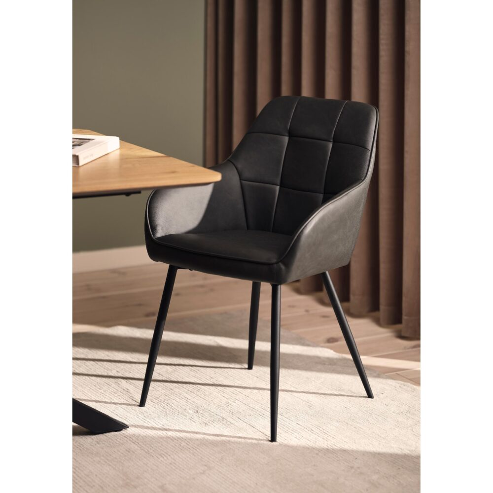 eetkamerstoelen Zane met armleuning zand afbeelding 11