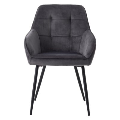 velvet eetkamerstoelen Zane donkergrijs afbeelding 2
