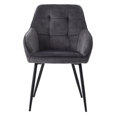 velvet eetkamerstoelen Zane donkergrijs afbeelding 2