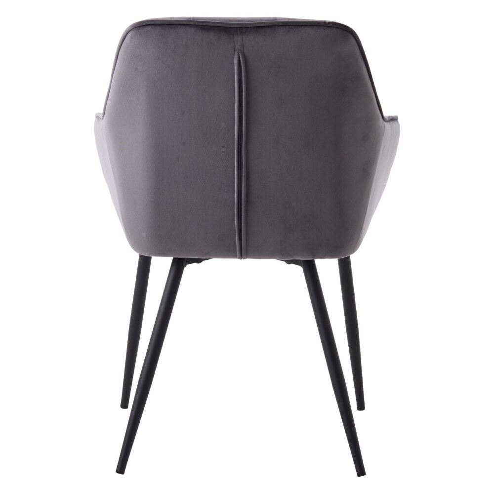 velvet eetkamerstoelen Zane donkergrijs afbeelding 4