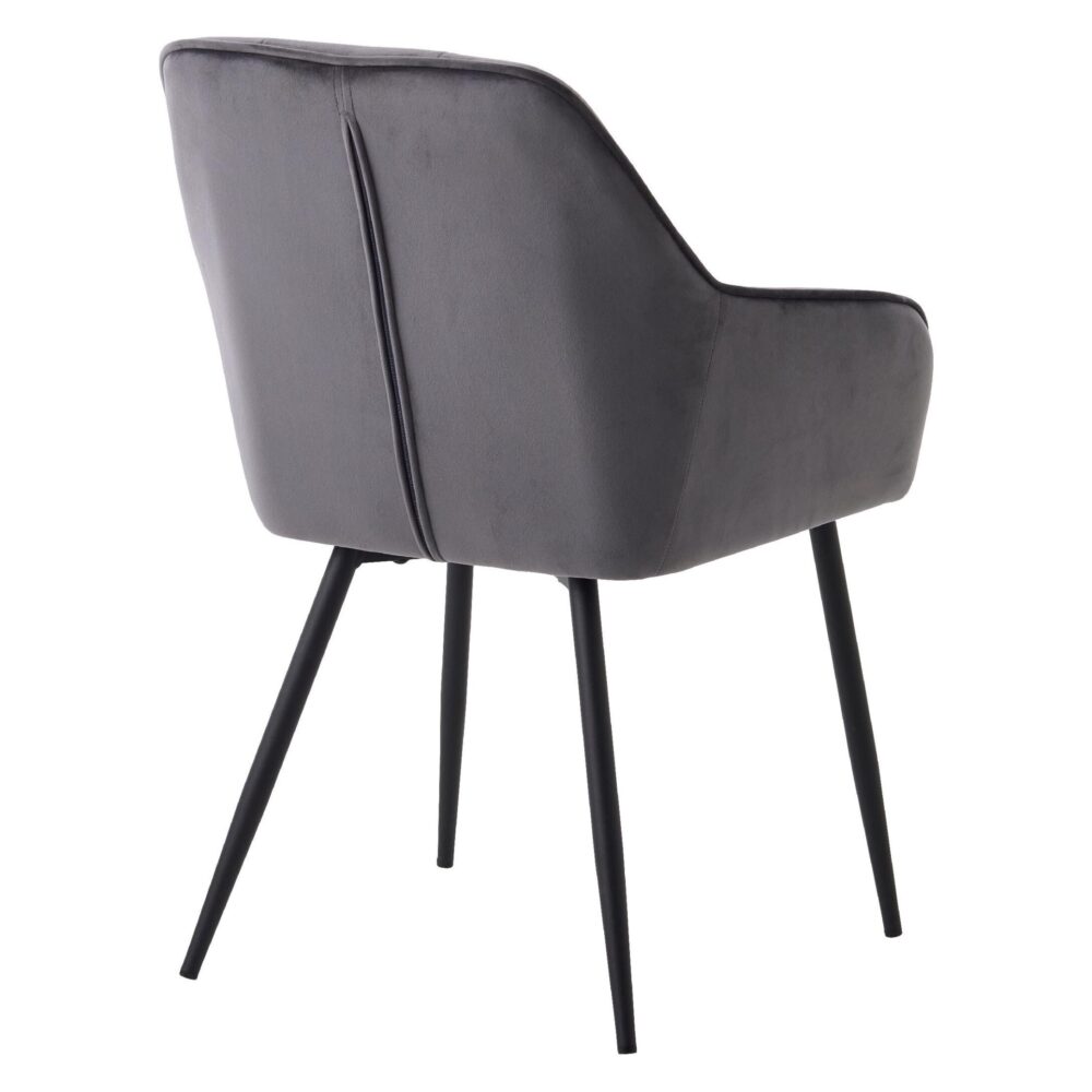 velvet eetkamerstoelen Zane donkergrijs afbeelding 5
