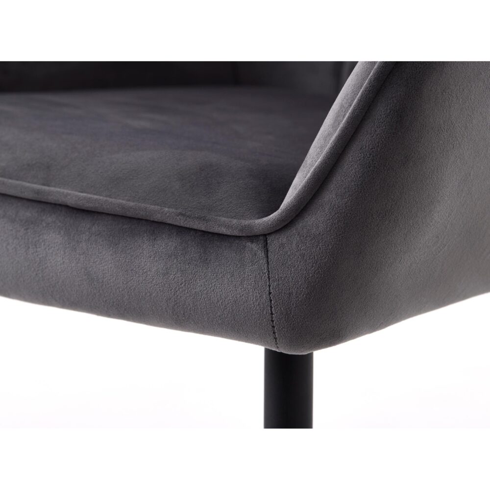 velvet eetkamerstoelen Zane donkergrijs afbeelding 8