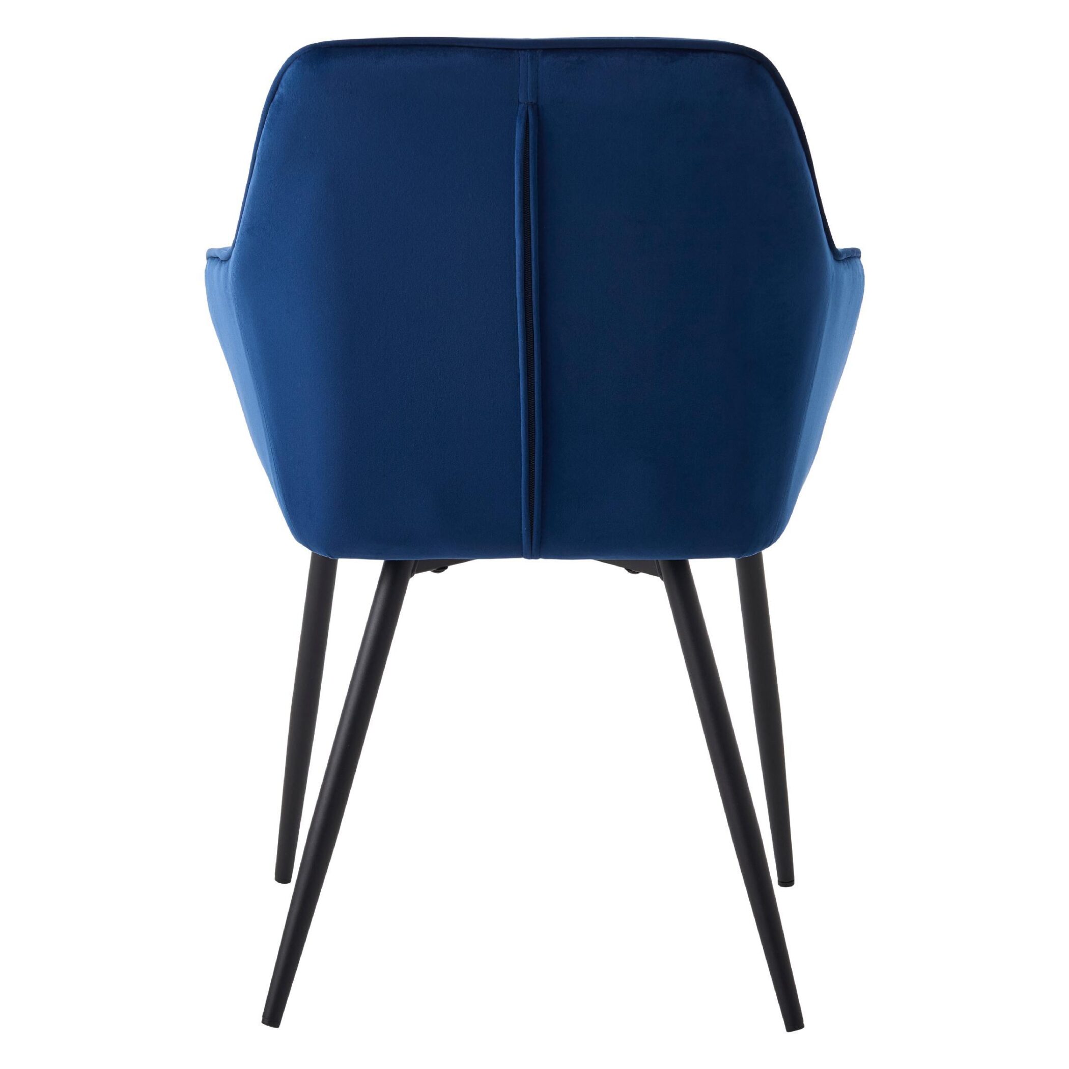 blauwe fluwelen eetkamerstoelen met armleuning Zane afbeelding 4