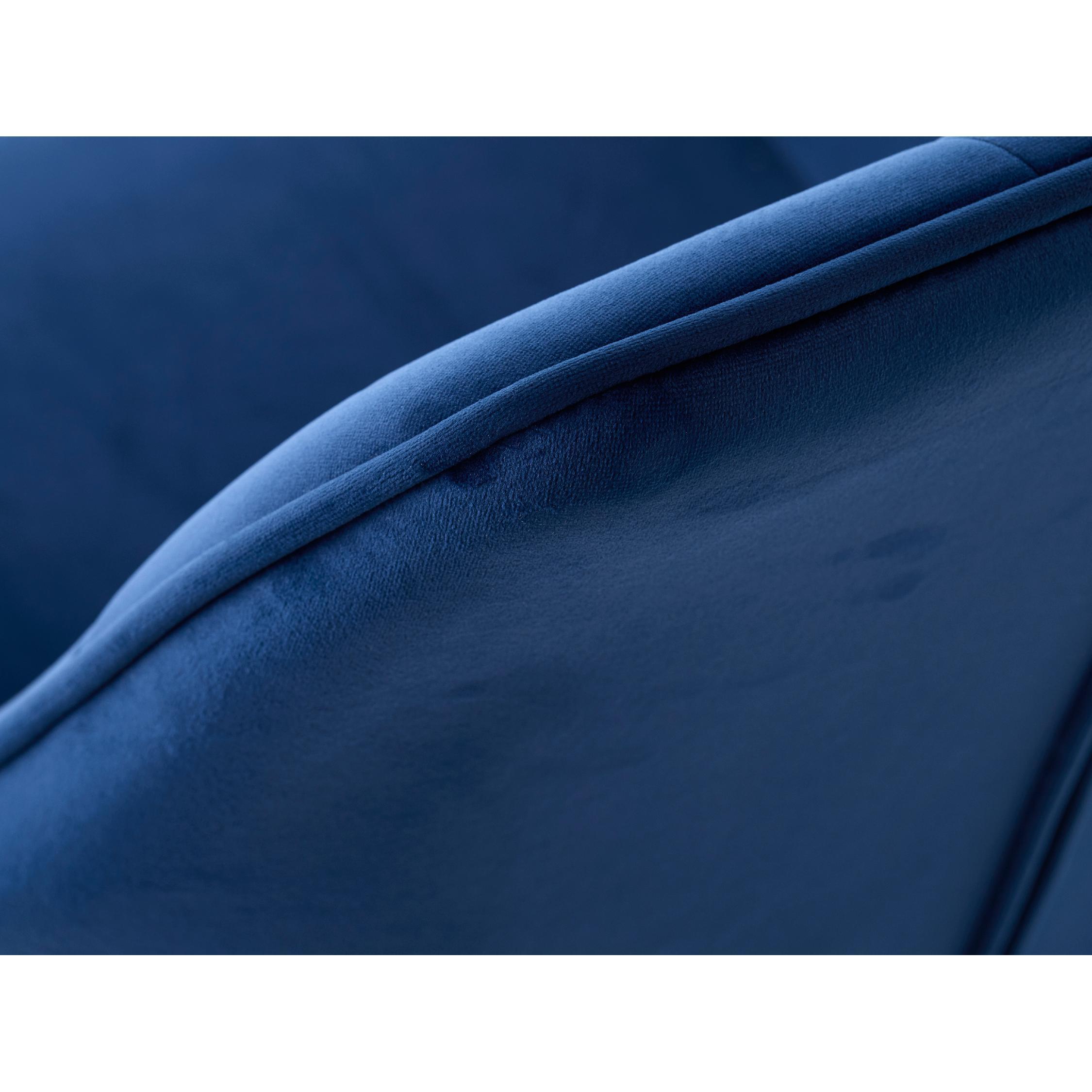 blauwe fluwelen eetkamerstoelen met armleuning Zane afbeelding 10