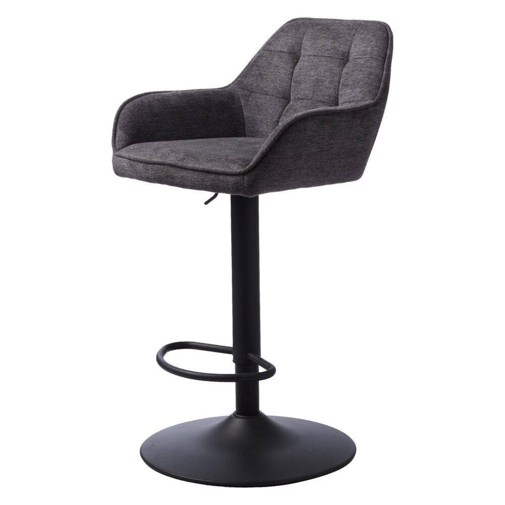 donkergrijze verstelbare barkrukken Zane met armleuning afbeelding 5