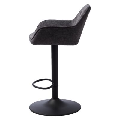 donkergrijze verstelbare barkrukken Zane met armleuning afbeelding 4