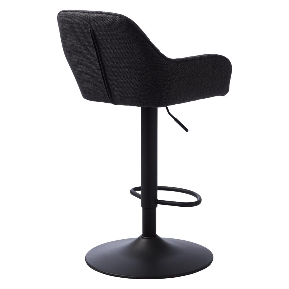 donkergrijze verstelbare barkrukken Zane met armleuning afbeelding 3