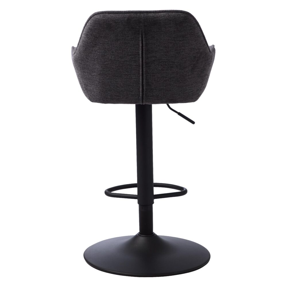 donkergrijze verstelbare barkrukken Zane met armleuning afbeelding 2