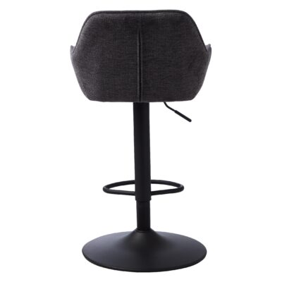 donkergrijze verstelbare barkrukken Zane met armleuning afbeelding 2