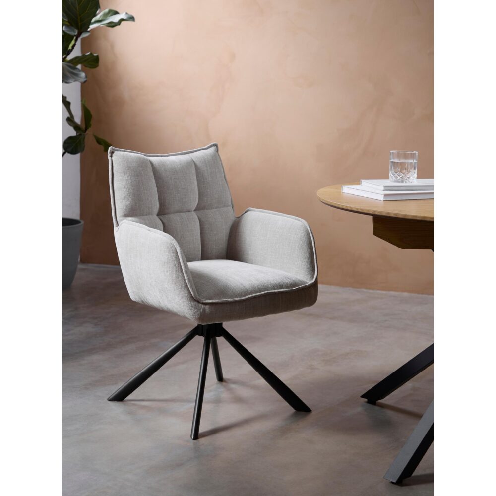 draaibare eetkamerstoelen Nena met armleuning afbeelding 11