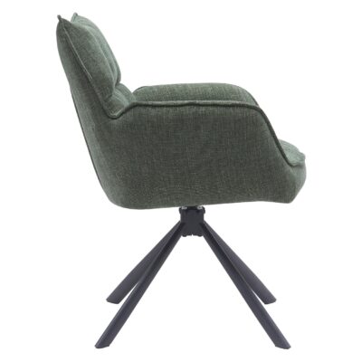 groene draaibare eetkamerstoelen met armleuningen Nena afbeelding 2