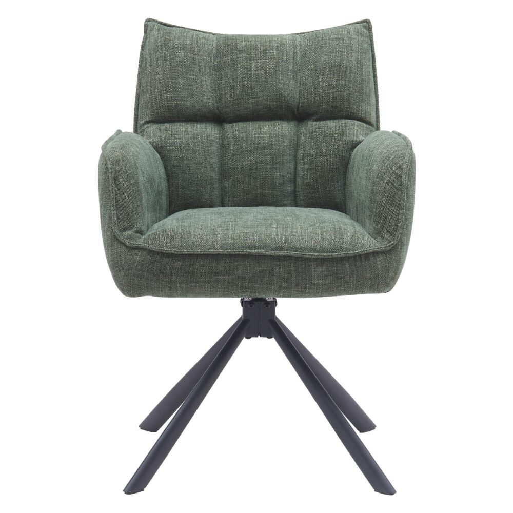 groene draaibare eetkamerstoelen met armleuningen Nena afbeelding 3