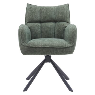 groene draaibare eetkamerstoelen met armleuningen Nena afbeelding 3