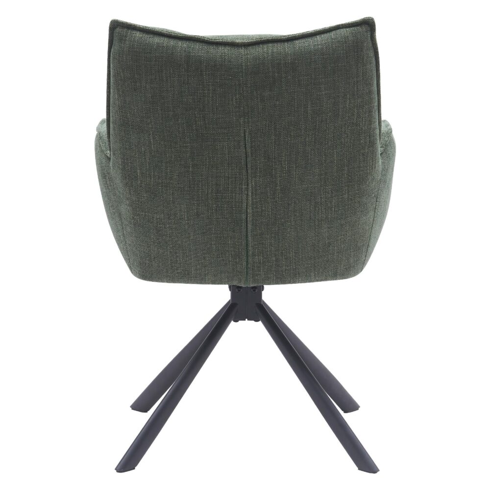 groene draaibare eetkamerstoelen met armleuningen Nena afbeelding 6
