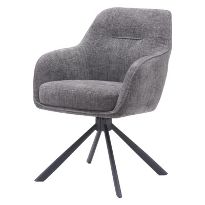 draaibare eetkamerstoelen Mavi chenille grafiet afbeelding 1