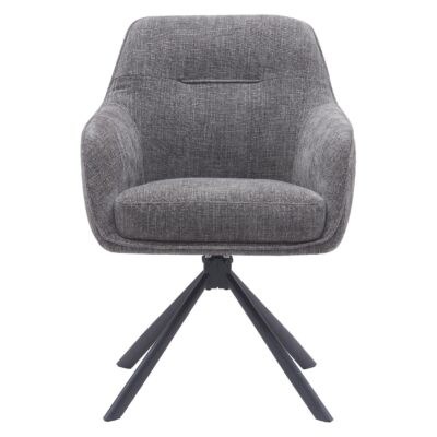 draaibare eetkamerstoelen Mavi chenille grafiet afbeelding 3