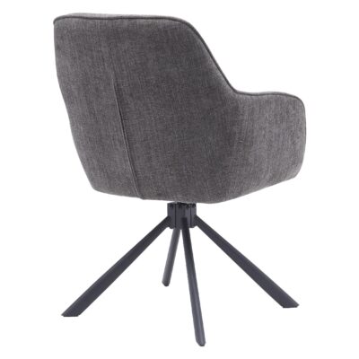 draaibare eetkamerstoelen Mavi chenille grafiet afbeelding 5