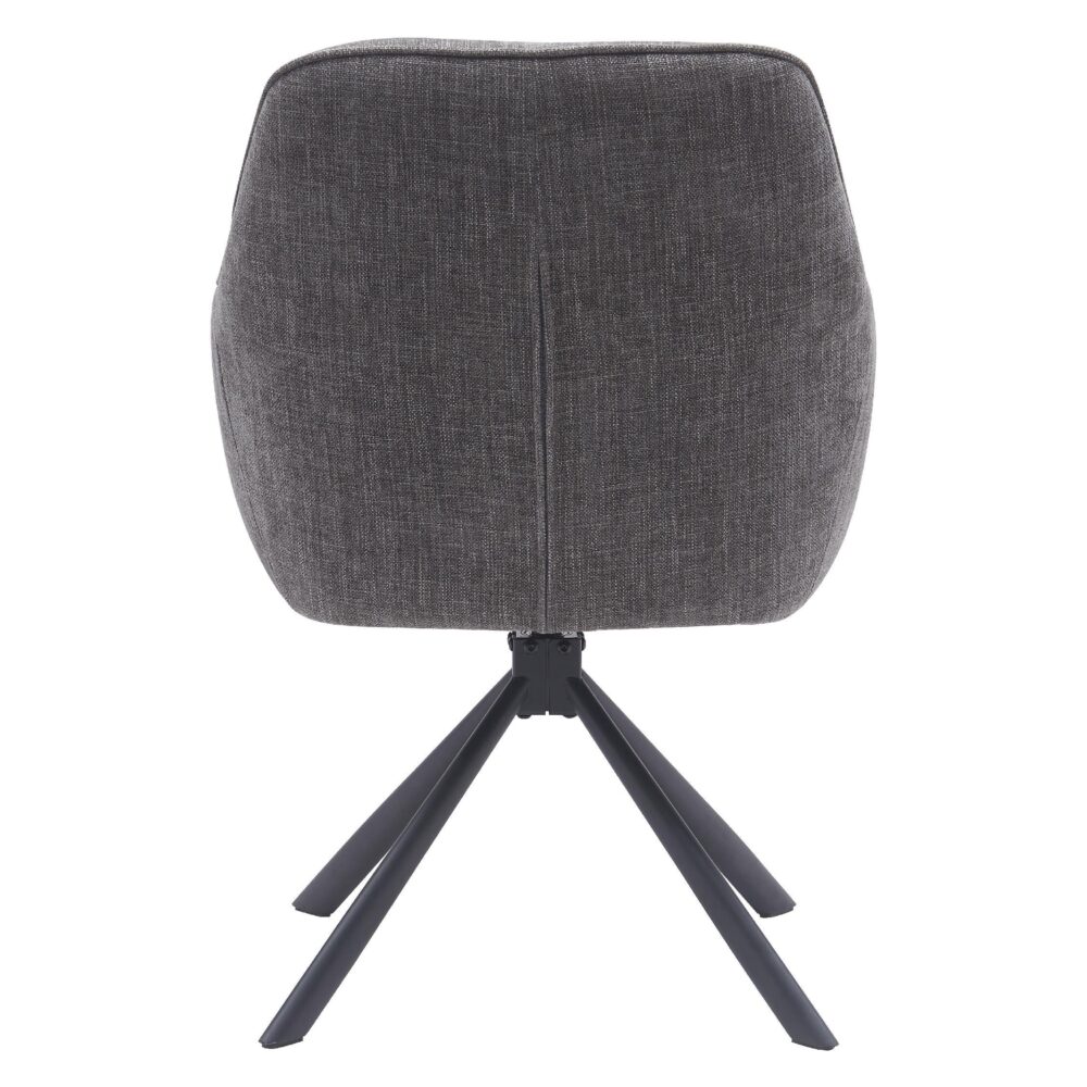 draaibare eetkamerstoelen Mavi chenille grafiet afbeelding 6