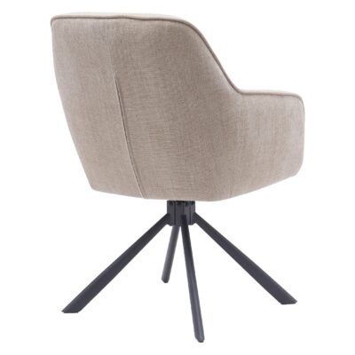 draaibare beige eetkamerstoelen met armleuningen Mavi afbeelding 5