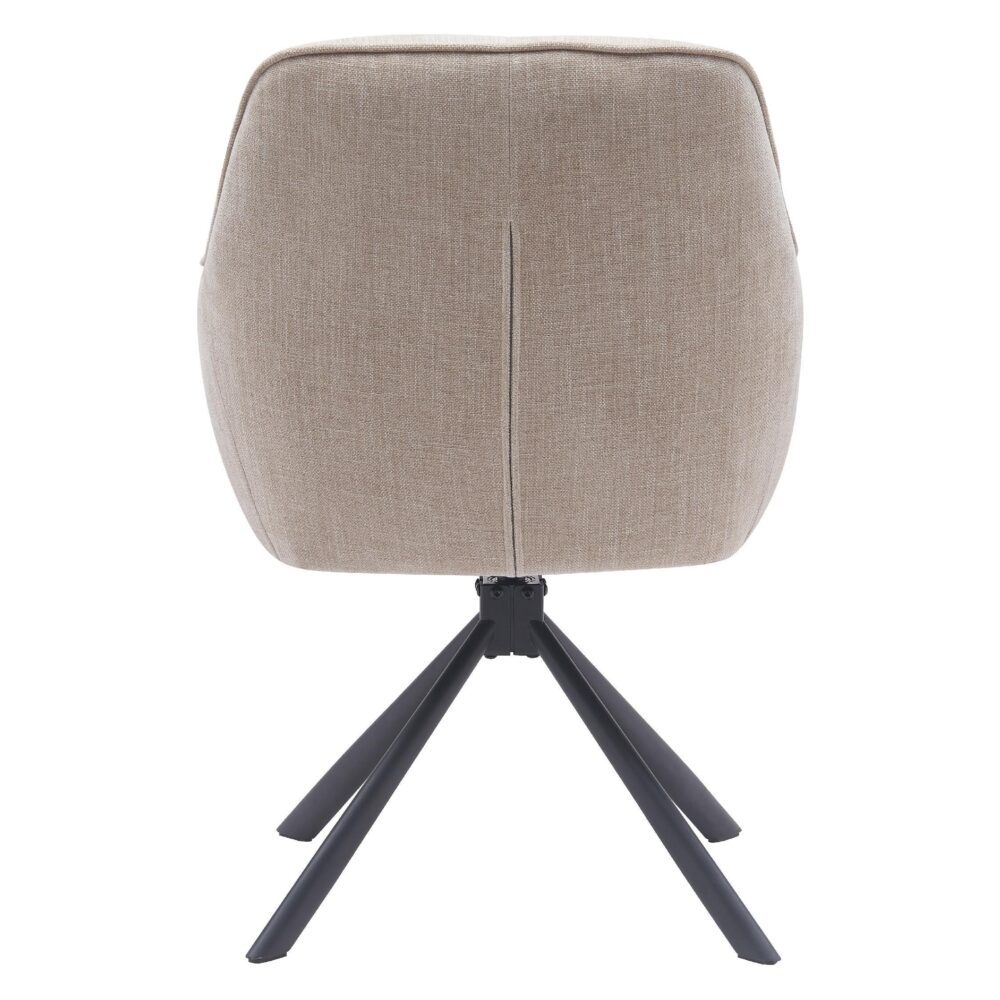 draaibare beige eetkamerstoelen met armleuningen Mavi afbeelding 6