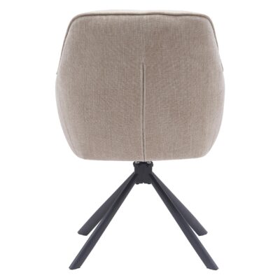 draaibare beige eetkamerstoelen met armleuningen Mavi afbeelding 6