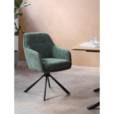 draaibare eetkamerstoelen Mavi bosgroen afbeelding 8