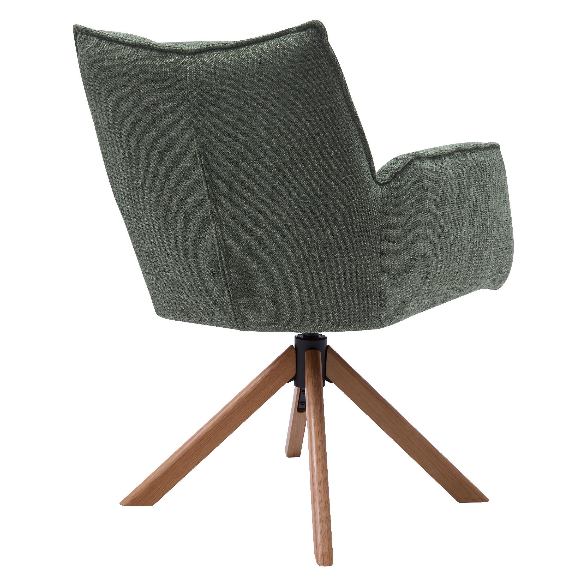 draaibare eetkamerstoelen Nena bosgroen chenille afbeelding 3