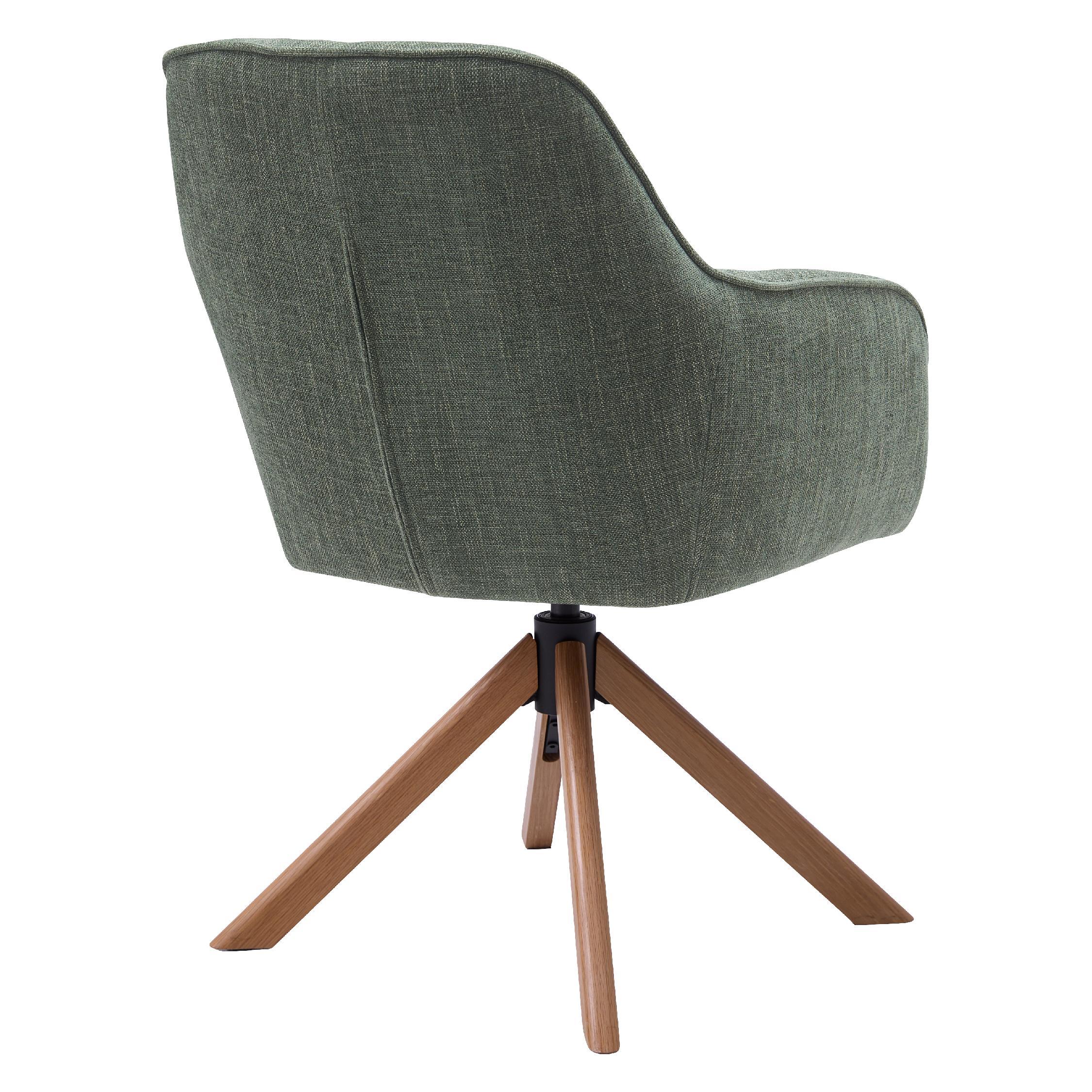 Mavi draaibare bosgroene eetkamerstoelen set van 2 afbeelding 3