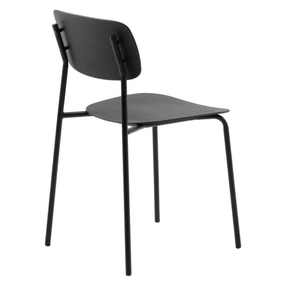 metalen eetkamerstoelen zwart Elin afbeelding 3