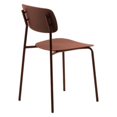 terracotta metalen eetkamerstoelen Elin set van 4 afbeelding 3