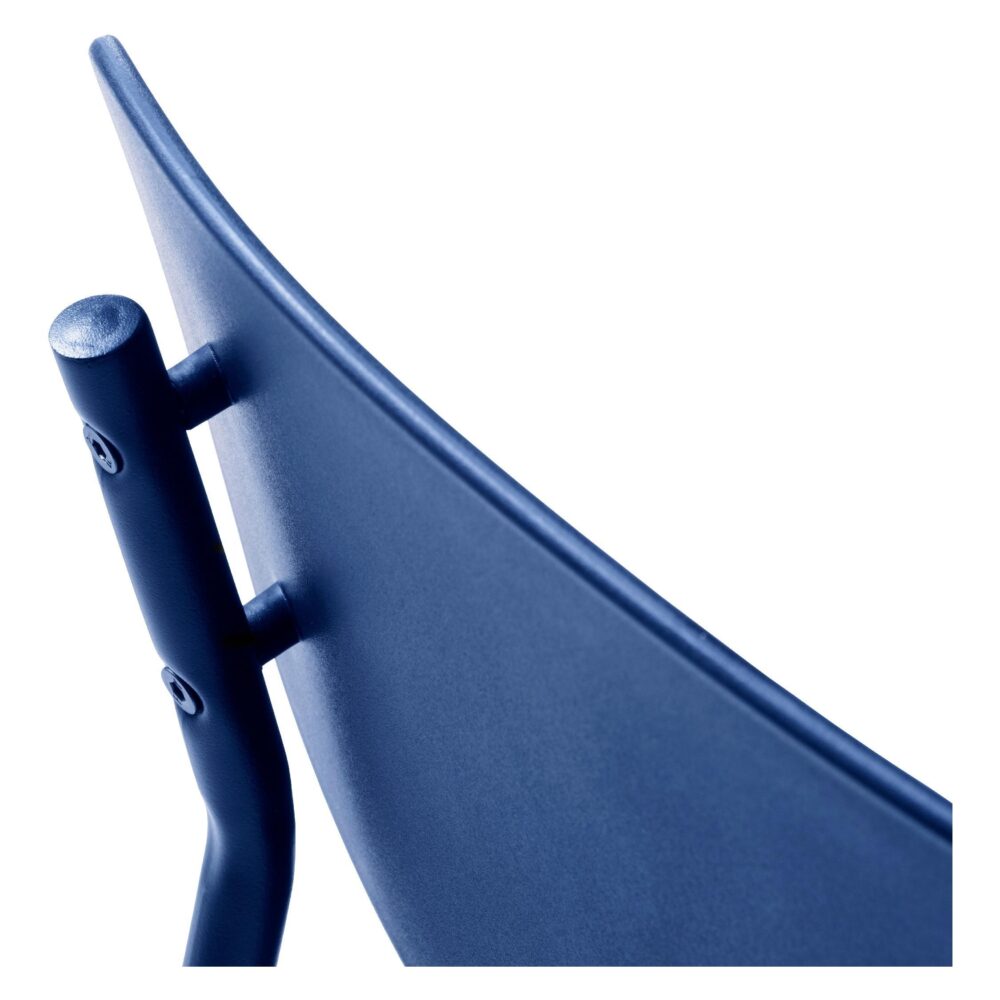 kobaltblauwe metalen eetkamerstoelen Elin set van 4 afbeelding 4