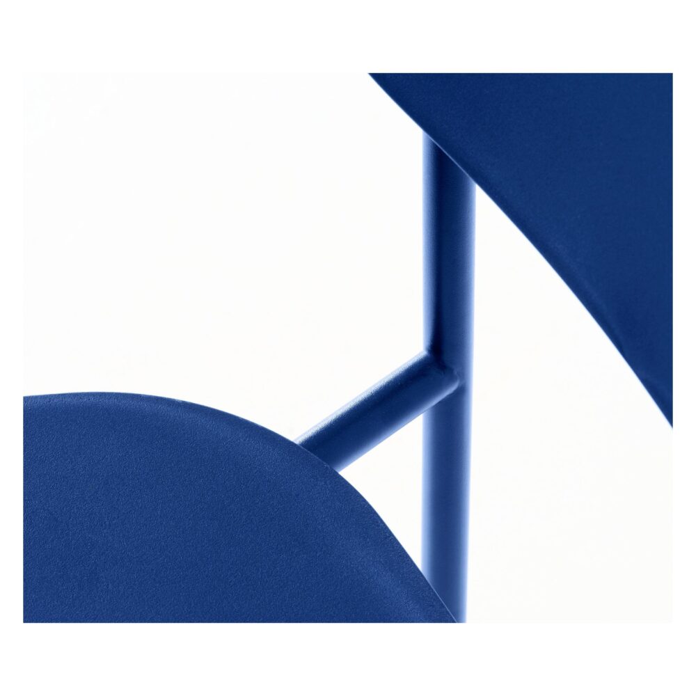 kobaltblauwe metalen eetkamerstoelen Elin set van 4 afbeelding 3